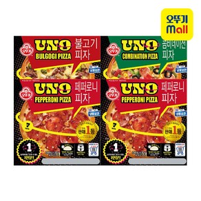 UNO 피자 3종 콤비네이션 1개 + 불고기 1개 + 페퍼로니 2개, 1세트, 1.11kg