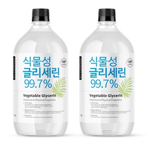 식물성 글리세린 1kg 2개 미국 약전 USP등급 식품첨가등급 국산 비누 화장품DIY Glycein, 투명/무향