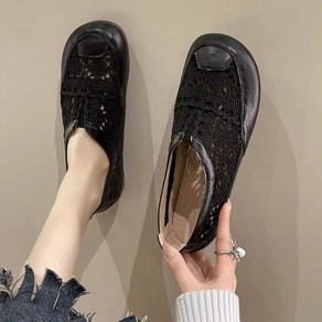POMTOR 여름 여성 캐주얼 로퍼 샌들 드라이빙 슈즈