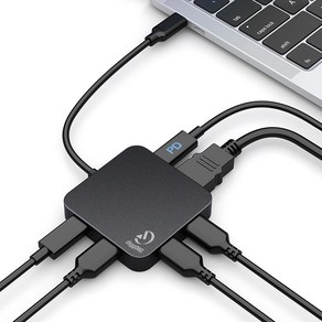 디그딕 스퀘어 USB 3.0 C타입 멀티 허브 (HDMI 4K PD 100W), 1개