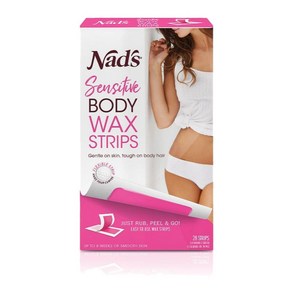 Nad's 네즈 센시티브 스킨 바디 왁스 스트립 28개입 Body Wax Stips Sensitive Skin, 1개