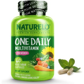 (미국직배송) 내츄렐로 남성 여성 실버 천연비타민 원 데일리 NATURELO One Daily Multivitamin for Men Women 50+