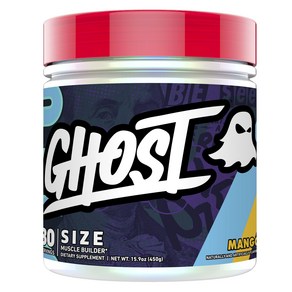 GHOST 사이즈 머슬 빌더 망고 맛, 1개, 450g