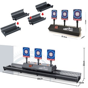 전자 사격 채점 표적 타겟 취미 자동 복귀 사격연습 서바이벌, 공식 표준, J. 이동식타겟 3구+레일세트, B. 움직이는 전자 타겟 3비트