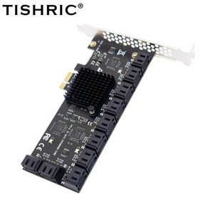 TISHRIC PCI-E Sata 어댑터 Expess 확장 카드 20 포트 X1 3.0 애드온, 01 Black, 한개옵션1