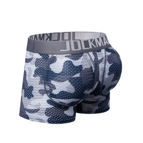 JOCKMAIL 남성 팬티 Boxers 반바지 섹시한 남성 가방 탈부착 팬티 Jockstraps 쿠션 팬티 1벌