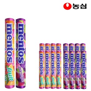 멘토스 혼합 푸르티향&믹스그레이프 37.5g x 각8개(총16개) 과일혼합맛 포도맛 츄잉캔디 소프트캔디 어린이간식 사무실간식 최애간식 과일맛캔디 사탕, 1개