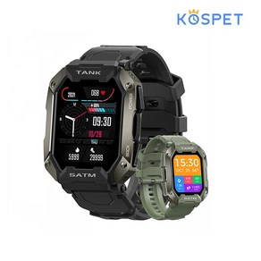 KOSPET TANK M1 한글 스마트워치 5ATM IP69K 야외운동 블루투스