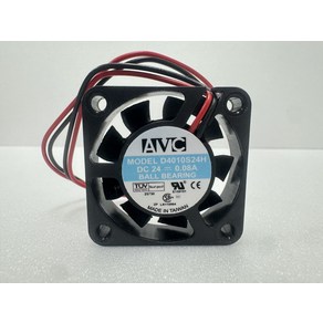 AVC D4010S24H 24V 0.08A 2선 4010 40x10mm 에이브이씨 냉각팬, 1개