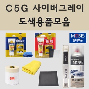 현대 C5G 사이버그레이 자동차 차량용 붓펜 스프레이 카페인트 도색 올뉴 아반떼 아반떼CN7 코나 하이브리드 벨로스터 N라인 아이오닉5 베뉴 일렉트릭, 03.투명마감용붓펜(모비스), 1개