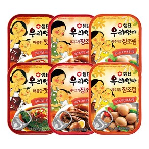 샘표 우리엄마 깻잎매콤한맛 70g x 2p + 메추리알장조림 130g x 2p + 돼지고기장조림 110g x 2p, 1세트