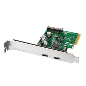 NEXT 322TCC USB3.1 Gen2 Type-C 2포트 PCI-Expess 카드 10Gbps 지원 슬림 PC브라켓제공 확장카드, 1개