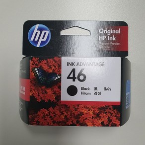 HP 46 검정 정품잉크 CZ637AA 2020hc 2520hc 2029 2529 4729, 1개