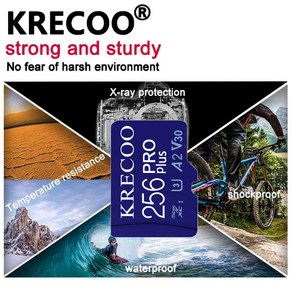 KRECOO® 마이크로 SD 카드 모바일 카메라 마이크로 TF 고속 메모리 카드 SD 카드 메모리 카드 300S 메모리 카드 어댑터 포함 디지털 카메라 SD 메모리 카드, 4, 1개