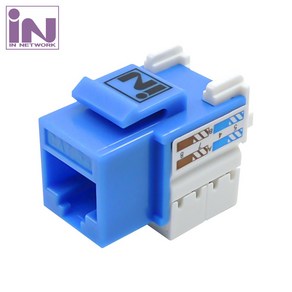 키스톤잭 RJ45 플레이트 모듈 CAT5E UTP 블루 INT202, 1개