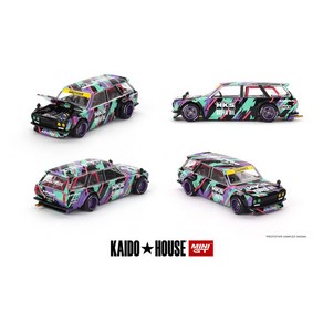 미니 지티 mini gt 다이캐스트 모형 자동차 선주문 왜건 Datsun 보라색 KAIDO 모델 House x HKS 510 1 64 V1