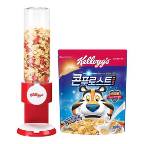 켈로그 시리얼 디스펜서(레드) + 콘푸로스트 300g, 1개