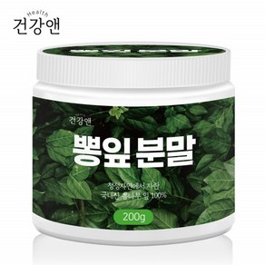 건강앤 뽕잎 분말 200g 국내산 뽕나무잎 가루 차 파우더 국산 상엽 말린 건조 뽕잎 식이섬유 단백질 칼슘 효능