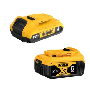 디월트 20V MAX 배터리 2AH DCB183 + 5AH DCB184, 1세트