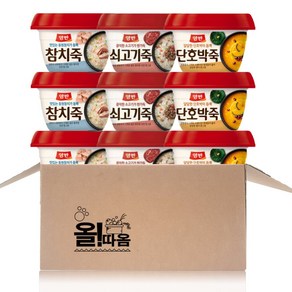 올따옴기획 동원양반 용기죽 단호박죽3개+쇠고기죽3개+참치죽3개, 1개