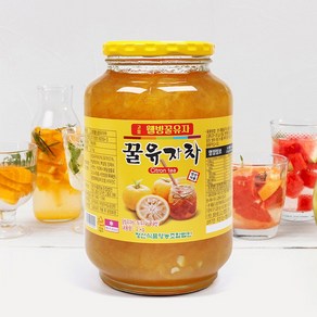 고흥 웰빙 꿀유자차 2kg+2kg 병유자차 대용량 유자청 액상차, 2kg, 2개, 1개입