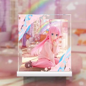 CMJ 타이토 TAITO Desktop Cute 봇치 더 락 고토 히토리 룸 웨어 피규어 전용 LED 아크릴 전시 케이스, 1개