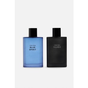 자라 ZARA 남자 향수 MAN 실버 + 블루 스피릿 오드 뚜왈렛 2 X 90ML (3.04 FL.OZ)305018, 단일 사이즈