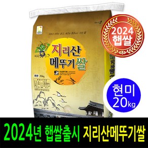 [ 24년 남원햅쌀출시 ] [더조은쌀] 남원 지리산메뚜기쌀 현미20kg / 우리농산물 남원정통쌀 당일도정 박스포장 / 남원직송, 20kg, 1개