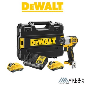 공구지기 디월트 12V 10.8V 전동 충전 임팩 드라이버 베어툴 DCF801N DCF801D2 DCF801L2, 04.DCF801D2_2Ah배터리2+충전세트, 1개