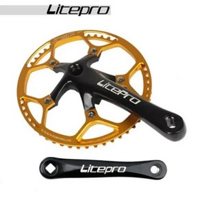 체인링 자전거 크랭크 Litepro 크랭크셋 통합 45T 47T 53T 56T 58T MTB 로드 130BCD 싱글 체인휠 스프로킷 197023