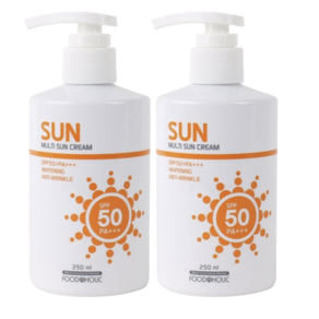 푸드어홀릭 멀티 선크림 250ml SPF50/PA+++펌프형 2개