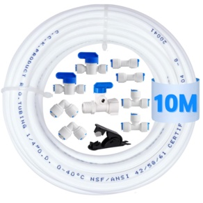 프롬더핸드 정수기 설치 호스 6mm 부품 세트, 1세트, 10M
