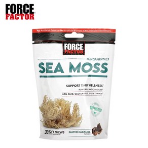 포스팩터 Foce Facto 씨모스 바다이끼 Sea Moss 카라멜맛 30츄어블, 1개, 30정