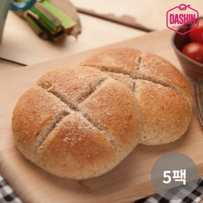 [주문 후 제빵] 통밀당 천연발효 통밀코코넛빵 130g(2개입) / 아르토스베이커리 비건빵, 5개, 130g