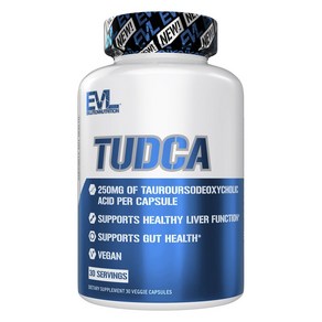 EVLUTIONNUTRITION TUDCA 250mg 베지 캡슐, 1개, 30정