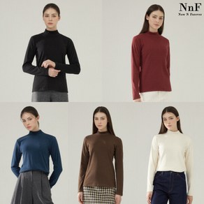 [Now n Forever] NnF 여성 23FW 소프트 기모 모크넥 티셔츠 5종