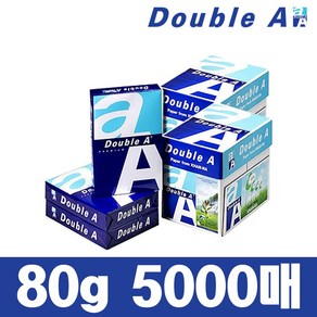 더블에이 A4용지 80g 5000매 복사용지, 2박스, A4.