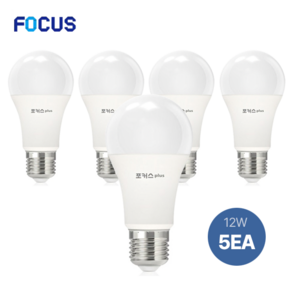 FOCUS LED PC 벌브 전구 12W E26, 5개, 전구색