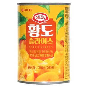 롯데 델가 황도 410g 24캔, 24개