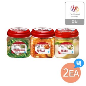 종가집 종가 김치1.2kg(백열무물/동치미/맛김치) 3종 택 2개, 동치미1.2kgx2개, 1.2kg