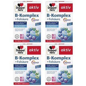 Doppelhez 도펠헤르츠 독일 B 콤플렉스 디팟 B Komplex 45타블렛 4팩, 4개, 45정