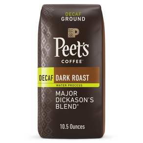 Peet's Coffee Dak Roast Gound Coffee - Decaf Ma Peet's Coffee 다크 로스트 그라운드 커피 - 디카페인 메이저 딕카슨 블렌드, Decaf Majo Dickason's, 10.5 Ounce (Pack of 1), 297g, 1개