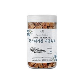 몬스터키친 리얼육포 가수분해 영양간식1kg 노즈워크 훈련용 강아지간식, 1개, 180g