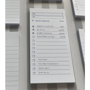 노트 스티키잇 체크리스트 점착메모지 TO DO LIST 투두리스트, 흰색 줄노트 new!