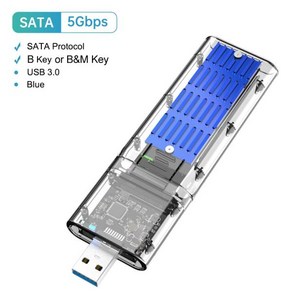 SSD케이브 HDD케이스 도크 NVME 인클로저 PCIe SSD 박스 M.2-USB C타입 3.1 어댑터 NGFF SATA 디스크 M2 10, 01 CHINA, 03 SATA Blue 5Gbps