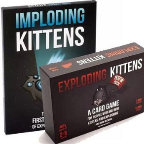 파티 보드 카드 러시안 룰렛 게임 Exploding kittens 성인 놀이, 오리지널, 4. 한국어2박스폭발하는고양이(블랙+확장판), 1개