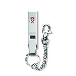 Amazon.co.jp VICTORINOX (빅토리 녹스 벨트 행거 체인 키링 메탈 벨트 띠 끼움 심플 경량 방수 실버 4.1859, 1개