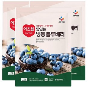 CJ 이츠웰 냉동 블루베리 3kg (1kgX3개), CJ프레시웨이 CJ 이츠웰 냉동 블루베리 3kg (1k, 3개