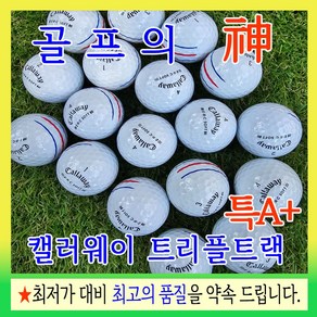 골프의 신 캘러웨이 트리플트랙 크롬소프트 ERC SOFT 특A+급 화이트 로스트볼, 1개, 10개입