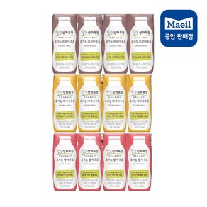 상하목장 유기농 딸기우유 4개 + 바나나우유 4개 + 코코아우유 4개 멸균 125ml, 1세트